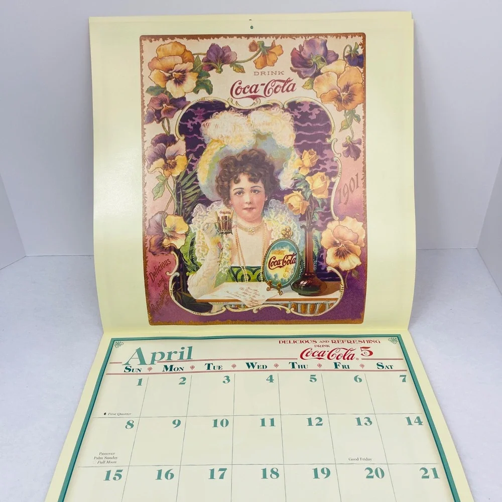 Coca-Cola Calendar 2001 Vintage Art Archives AMCAL Collectible Advertising Red